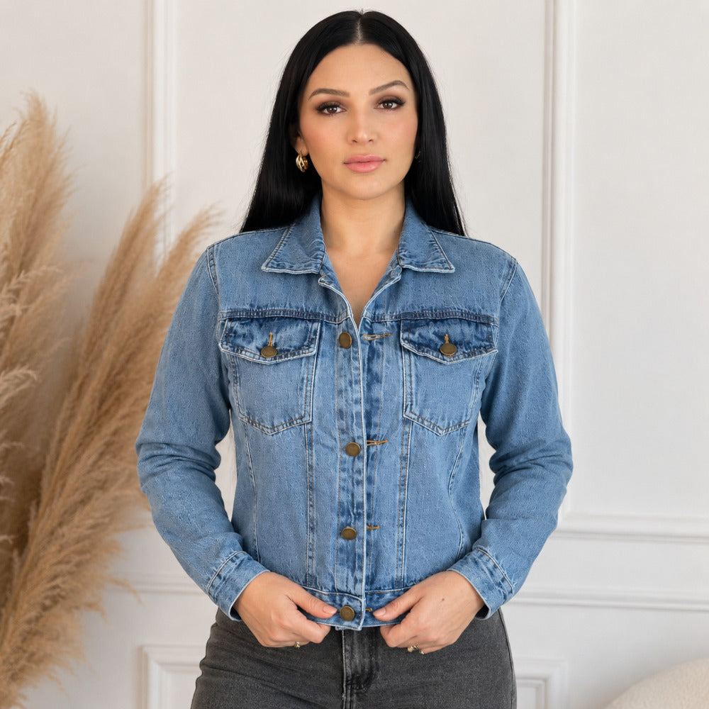 Jaqueta Jeans Feminina Clássica - Clara